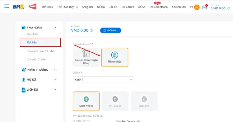 Rút Tiền BK8 Nhanh Chóng, An Toàn Và Dễ Dàng Với Vài Bước